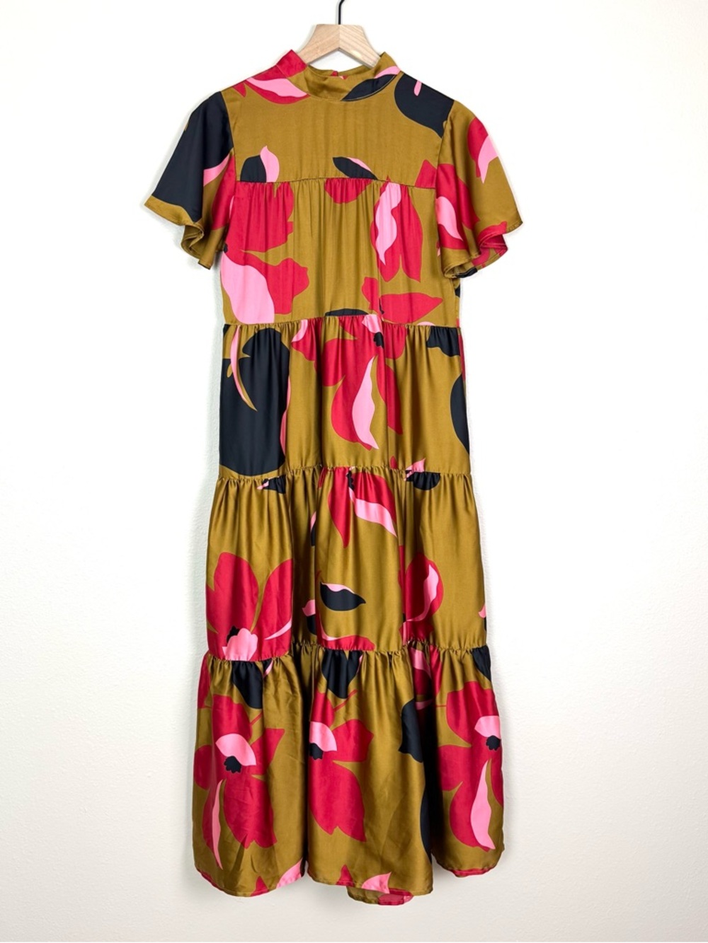 Anthropologie Corey Lynn Calter Gianna Tiered Floral Maxi Dress Small Petite - Picture 3 of 11